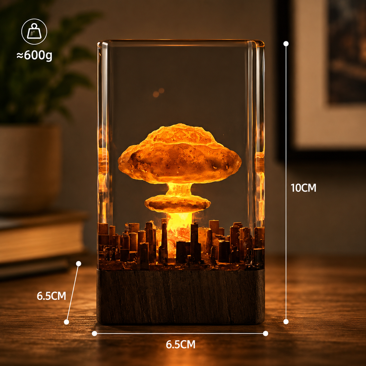 Portable 3D Mushroom Cloud Explosion Lamp