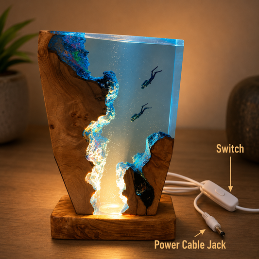 Deep Sea Diver Night Light Lamp USB Plug
