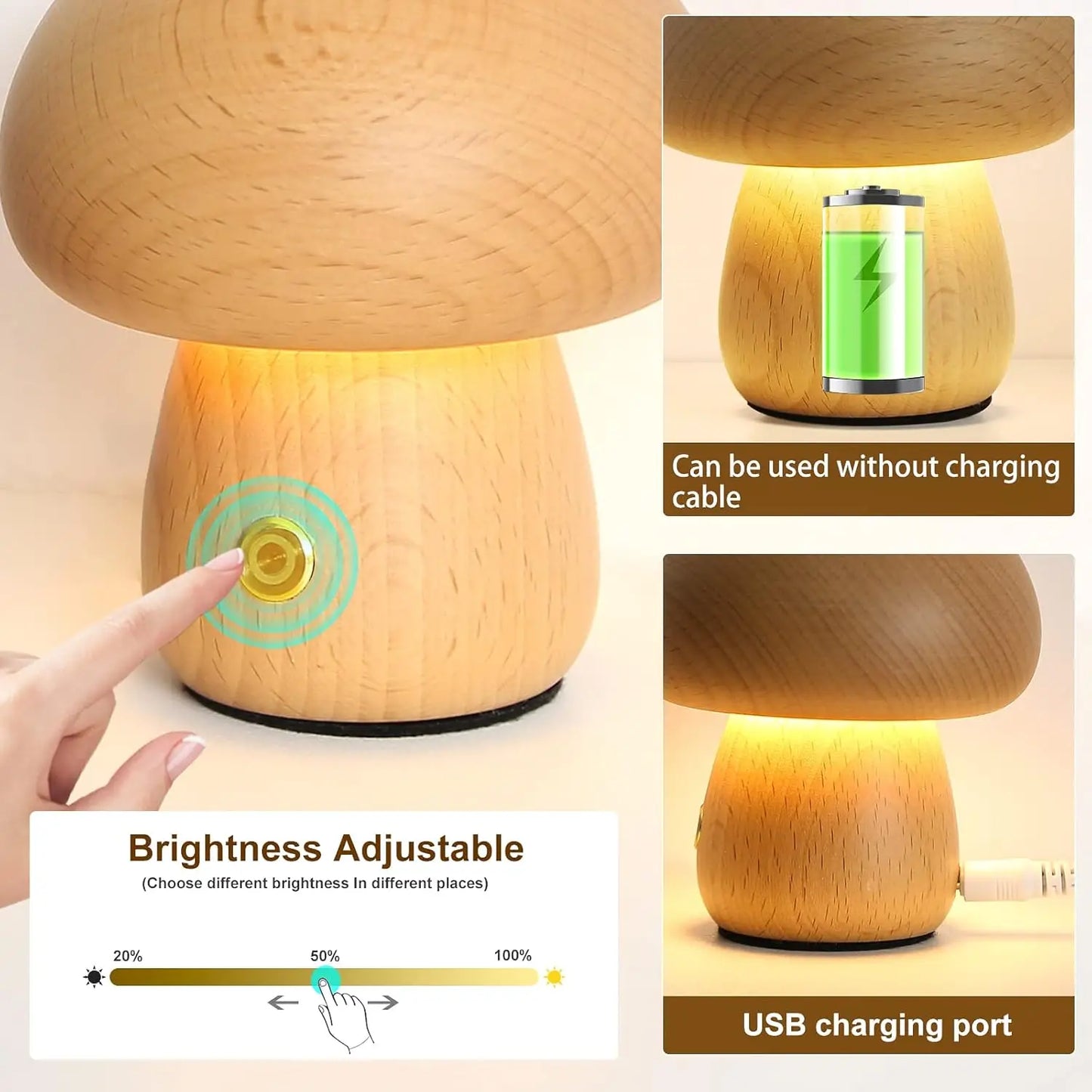 Cute Mushroom Night Light Lamp