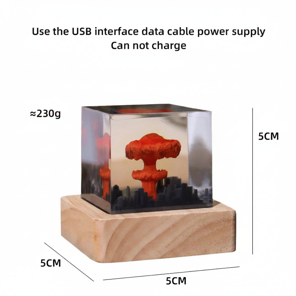 3D Mushroom Cloud Explosion Night Lamp