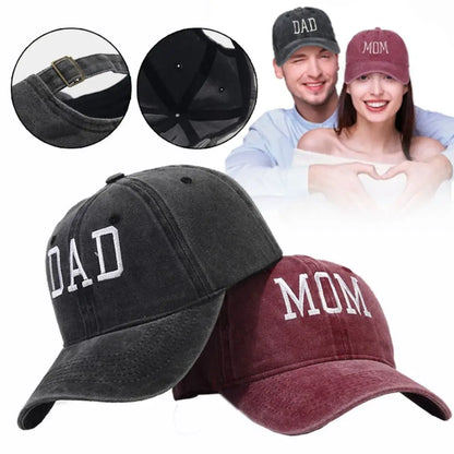DAD MOM Embroidered Baseball Cap