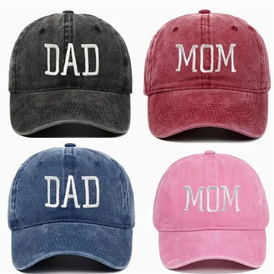 DAD MOM Embroidered Baseball Cap