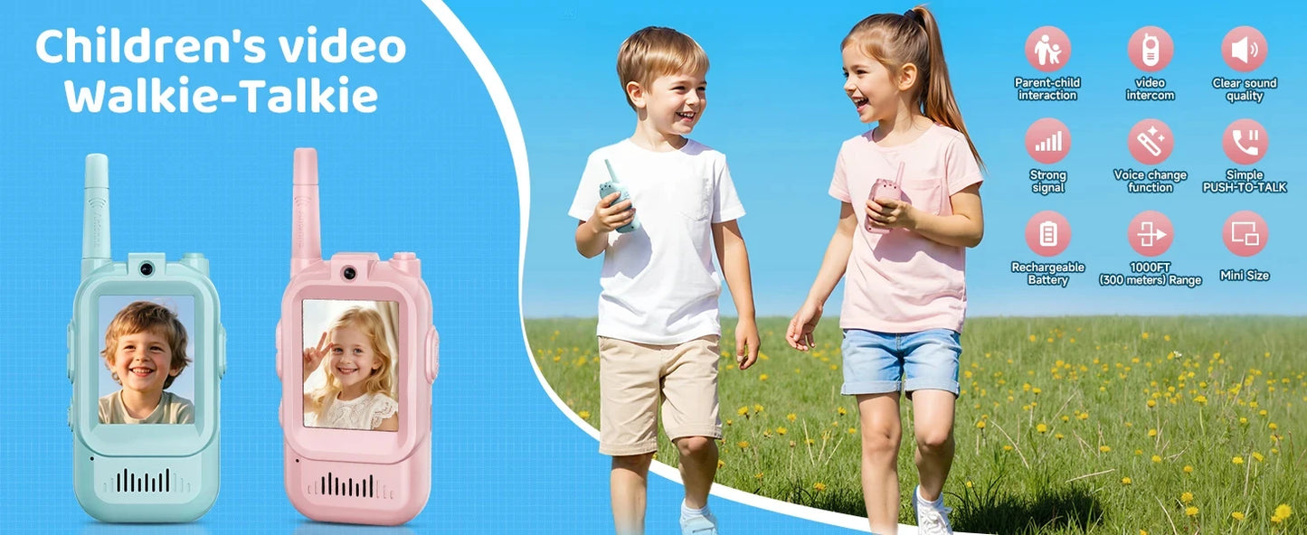 Dual Screen Kids Video Calling Walkie Talkies