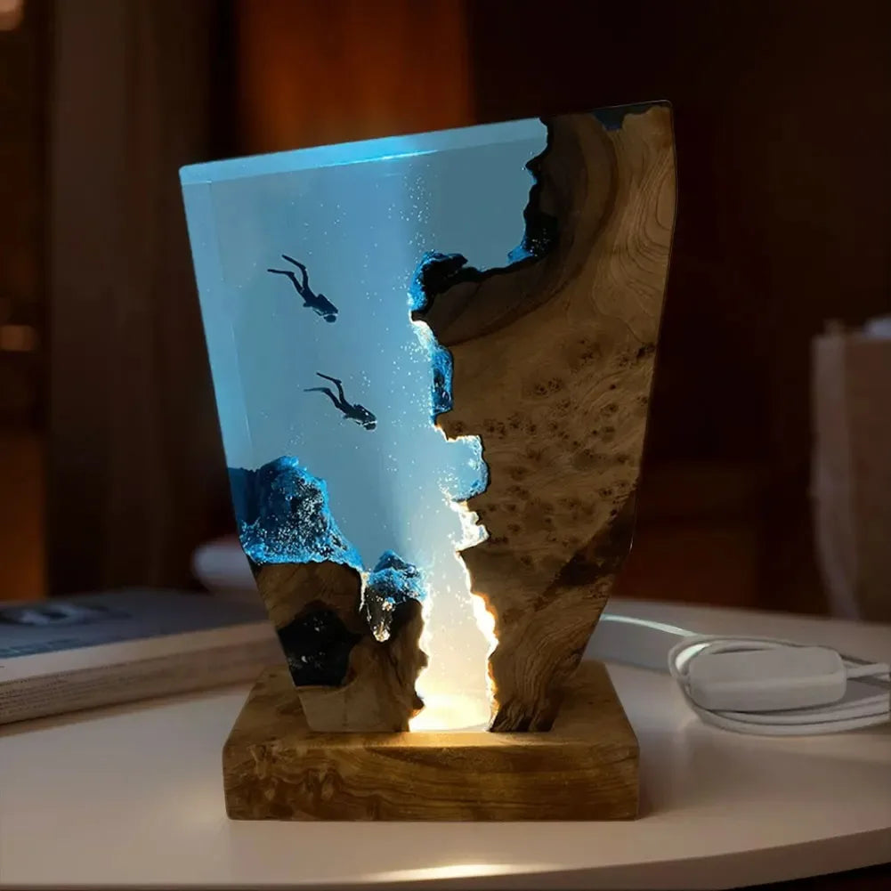 Deep Sea Diver Night Light Lamp USB Plug