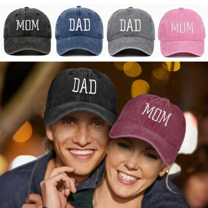 DAD MOM Embroidered Baseball Cap